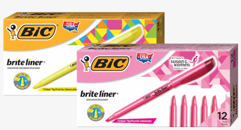 Bic® Brite Liner® Highlighters - Bic Brite Liner Highlighter, transparent png download