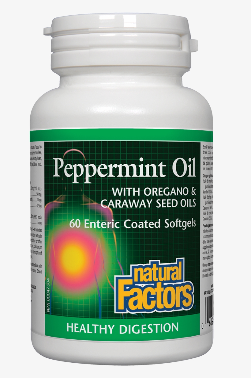Peppermint Oil Complex With Oregano & Caraway Seed - Natural Factors L Carnitine, transparent png download