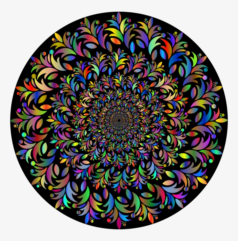 Stained Glass Symmetry Kaleidoscope Circle M Rv & Camping - Clip Art, transparent png download