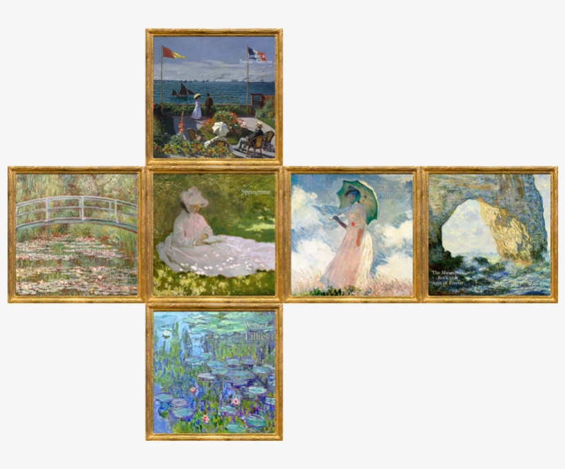 Monet V-cube - Vincent Van Gogh Rubik's Cube, transparent png download