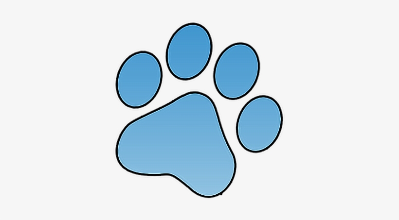 Pawprint Freetoedit Sticker Dog Paw Blue Freetoedit - Dog, transparent png download