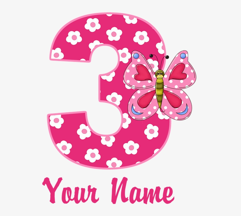 3rd Birthday Butterfly T-shirt - 3rd Birthday Clip Art Transparent, transparent png download