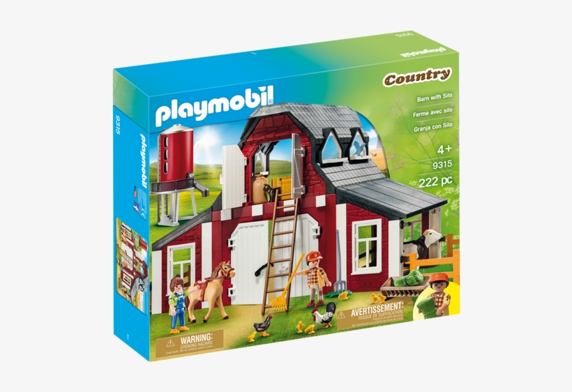 Barn With Silo By Playmobil - Playmobil Barn, transparent png download