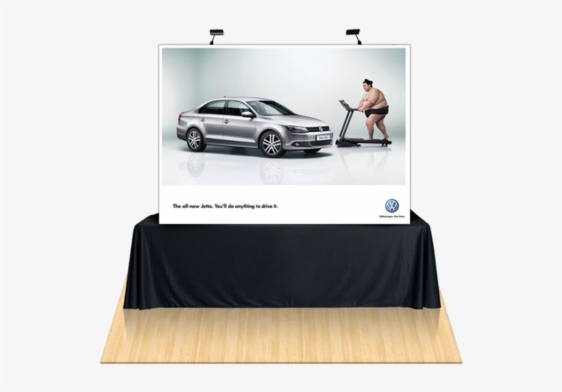 8ft Straight Table Top Fabric Display - Volkswagen Jetta, transparent png download