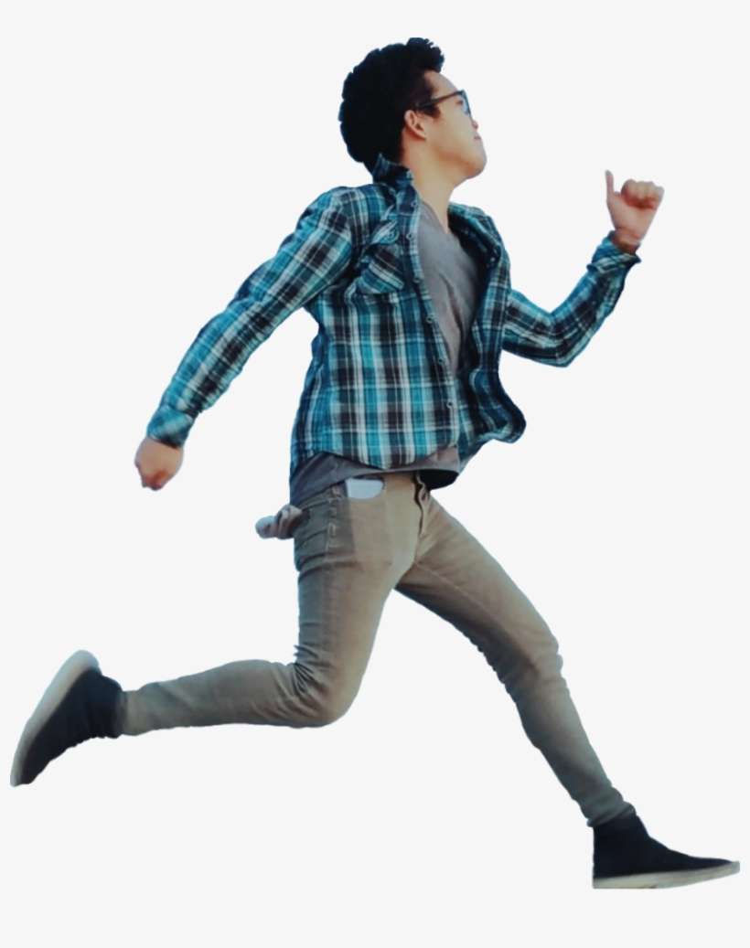 Man Jumping Leaping Cutout Overlay Madewi - Boy Moon, transparent png download