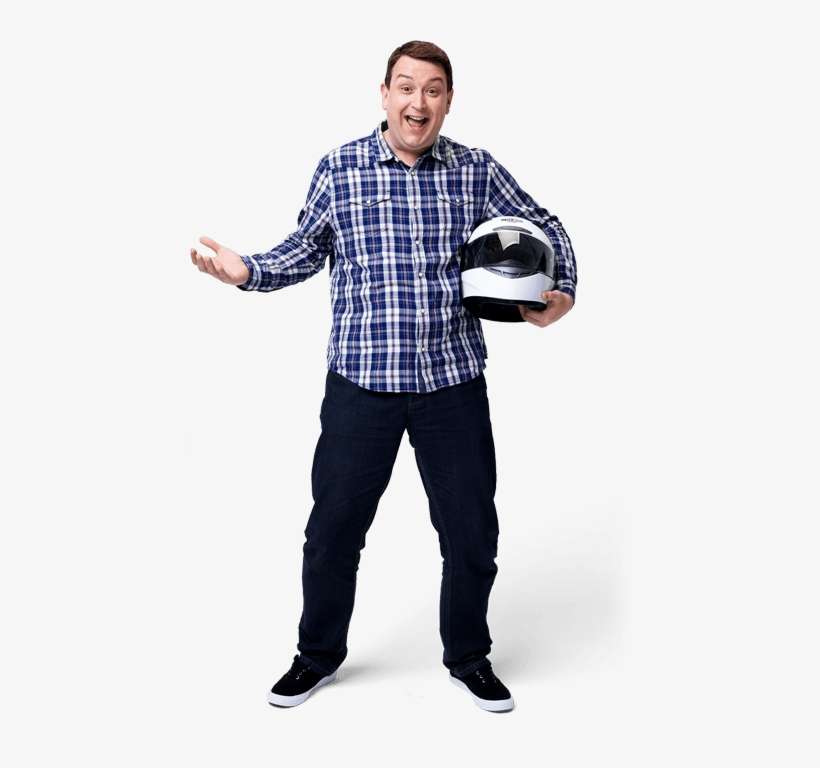 Joe Holding A Racing Helmet - Man Holding Helmet Png, transparent png download