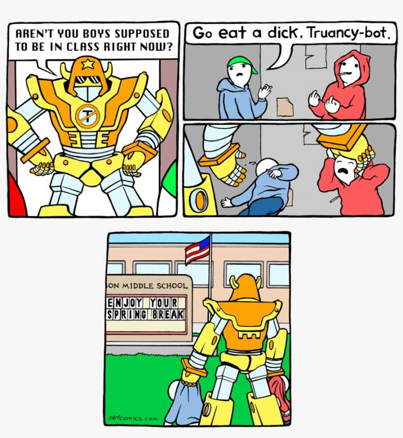 Truancy Bot - « - Sergeant Grumbles Bear Comic, transparent png download
