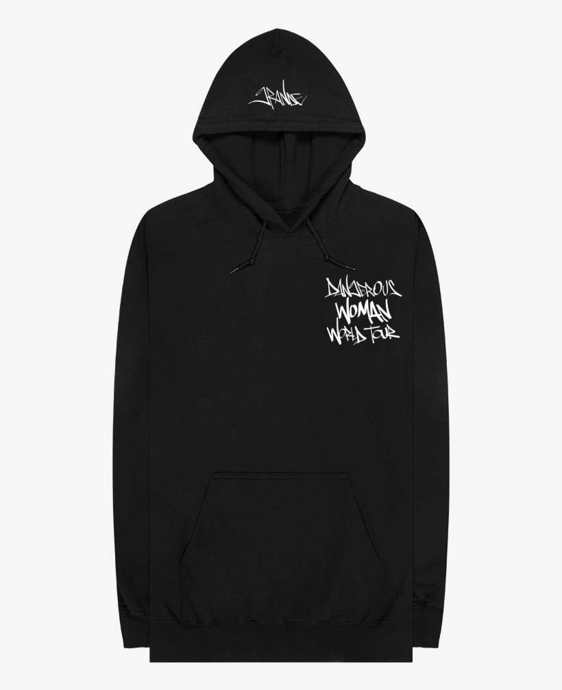 Black World Tour Tag Hoodie - Dangerous Woman Tour Black Hoodie, transparent png download
