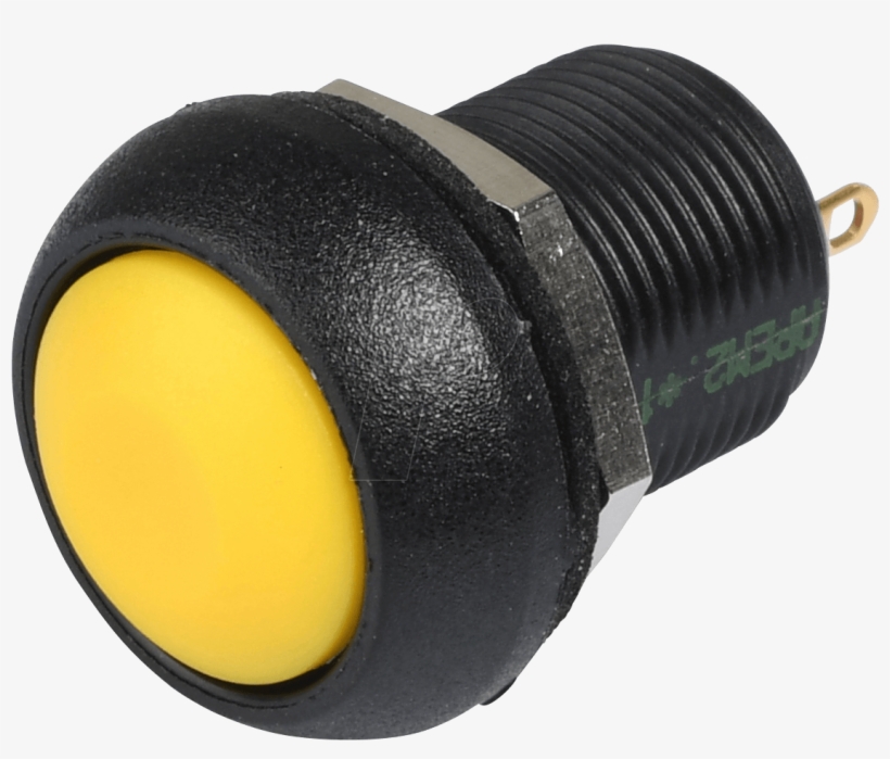 Il Push-button, 12 Mm Curved, Soldered, Yellow Apem - Pushbutton 24 Vdc 2 A 1 X Off/(on) Apem Ilr3sad5, transparent png download
