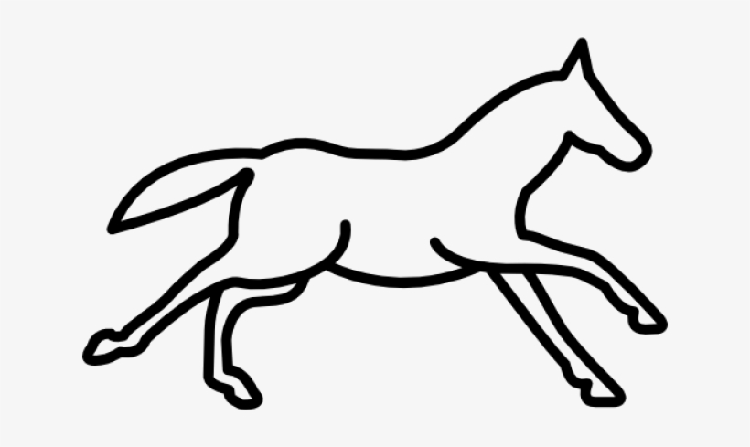 Running Horse Side View, transparent png download