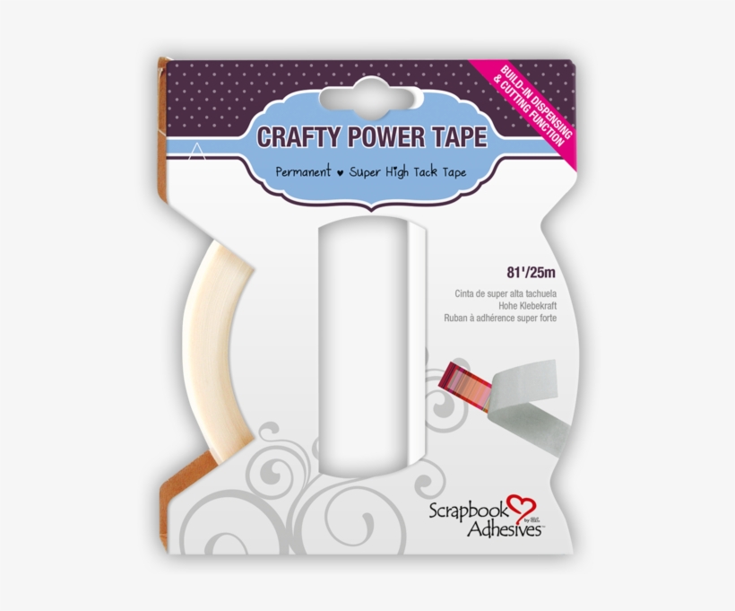 Crafty Power Tape Dispenser 81ft - 3l Permanent Photo Tape, transparent png download