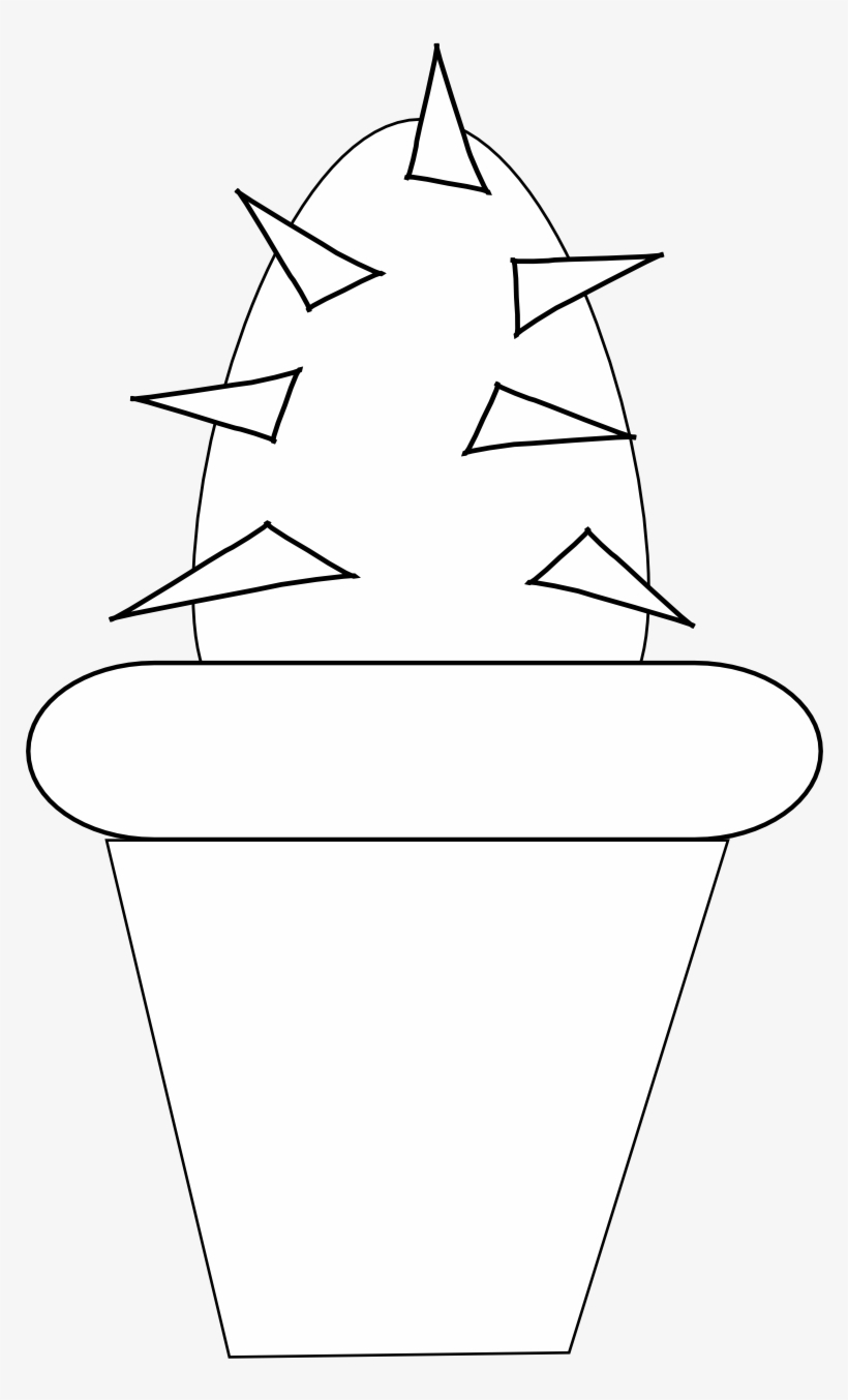 Cactus 6 Black White Line Art Flower 999px 70 - Illustration, transparent png download