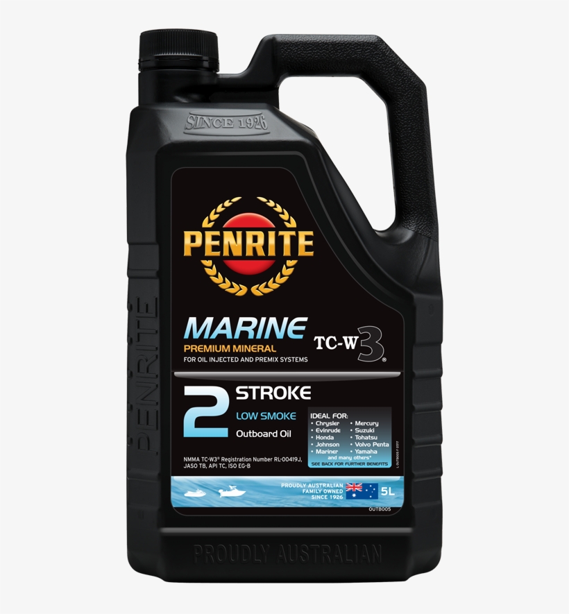 Penrite Oil Marine Outboard Two Stroke Oil Marine - Penrite Marine Oil, transparent png download