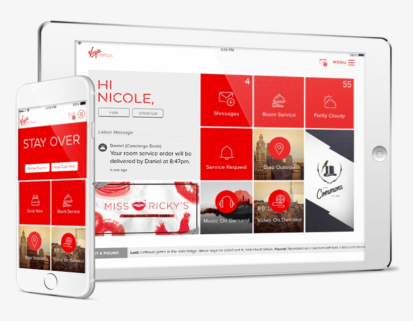 Lucy, The In-house App For Virgin Hotels Chicago - Virgin Hotel App Lucy, transparent png download