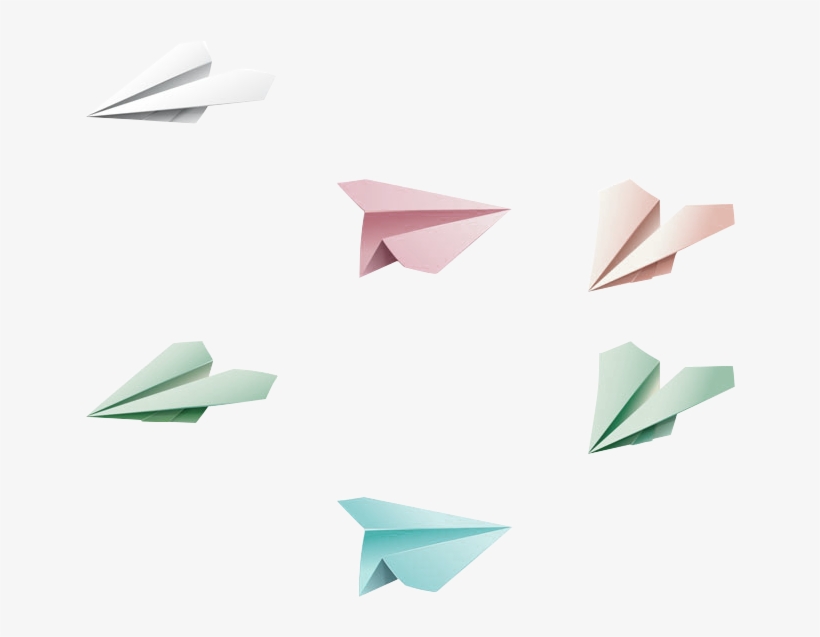 Airplane Clip Colorful Clip Royalty Free Download - Paper Plane, transparent png download