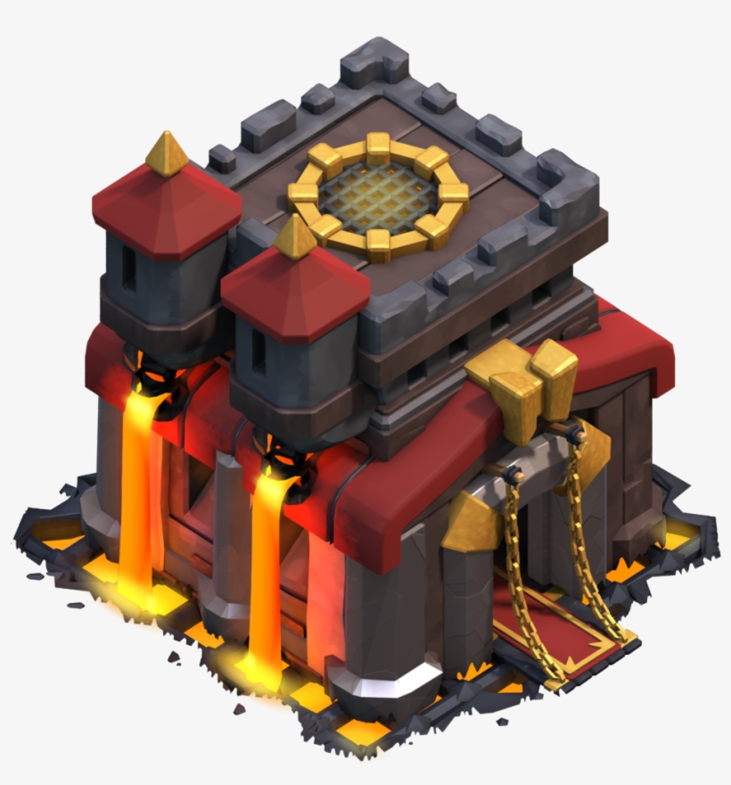 Clash Of Clans Town Hall - Clash Of Clans Town Hall Lvl10, transparent png download