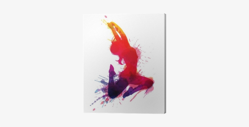 Dancing Girl With Grungy Splashes Canvas Print • Pixers® - Edge Of Grace By Christa Allan (audio Book), transparent png download
