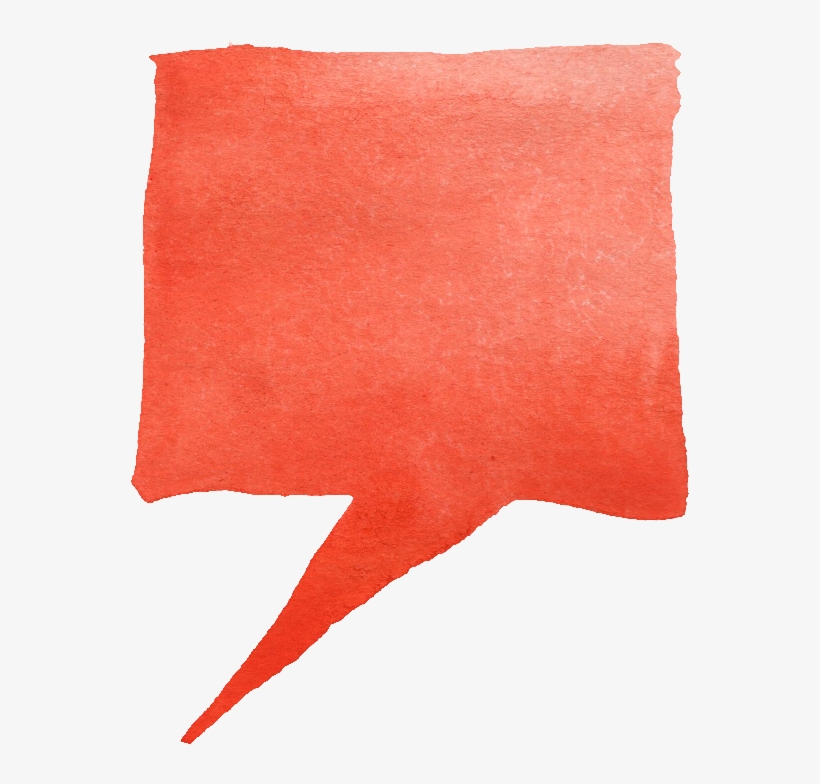 7 Orange Watercolor Speech Bubble - Flag, transparent png download