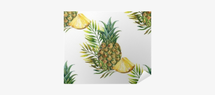 Watercolor Pineapple Seamless Pattern Poster • Pixers® - Ананас Фон, transparent png download
