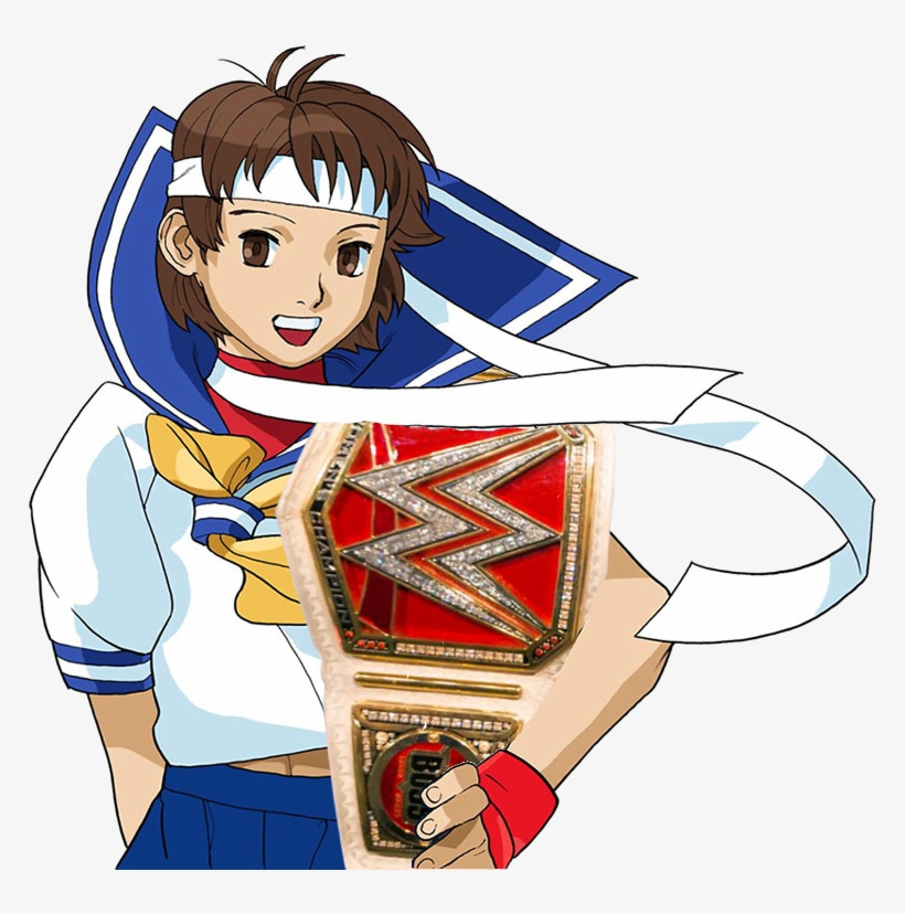 Sakura Kasugano Wwe Raw Women's Champion By Ssjgokufan01 - Street Fighter, transparent png download