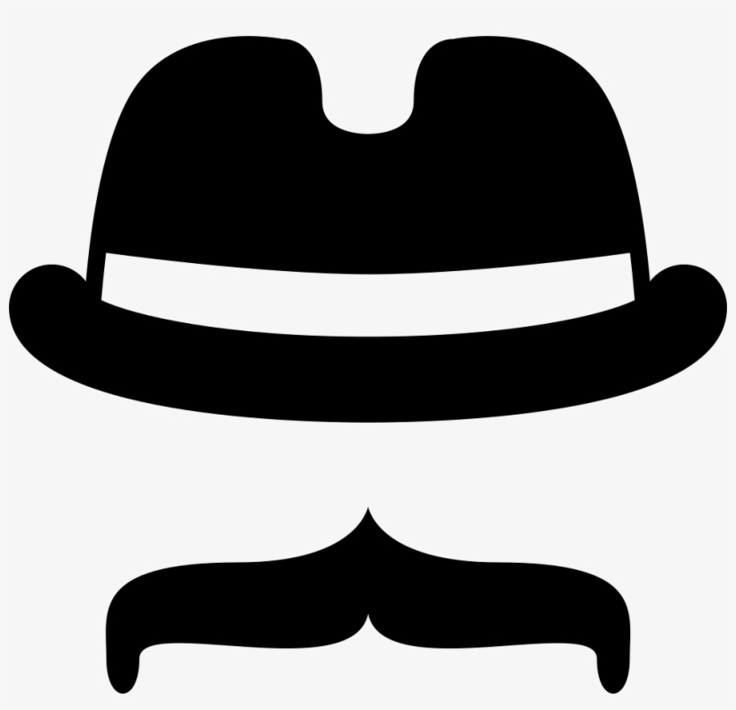 Hat With Mustache Comments - Mustache Black And White, transparent png download