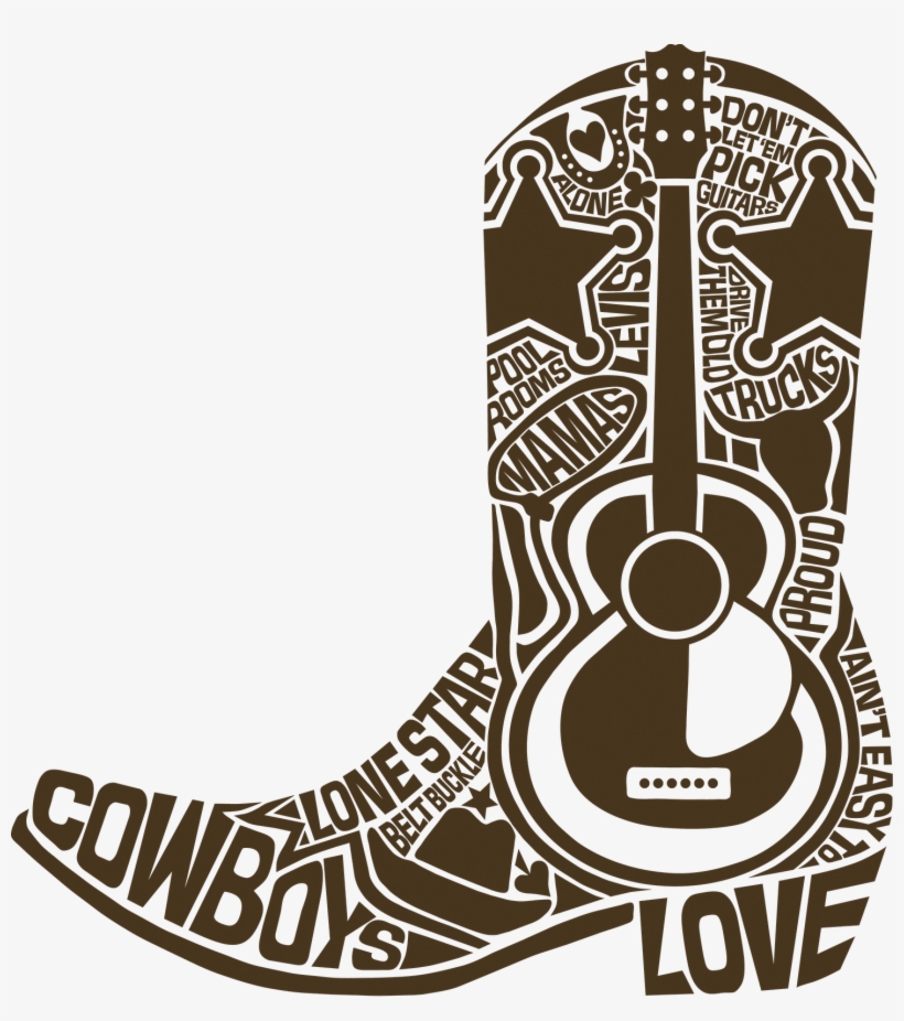 "mamas Don't Let Your Babies Grow Up To Be Cowboys" - Silhouette Of A Cowboy Boot, transparent png download