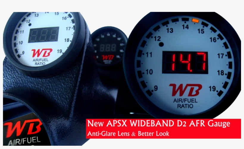 Apsx D2 Afr Gauge With Anti Glare Lens - Apsx D2 Digital Wideband O2 Air Fuel Ratio Controller, transparent png download