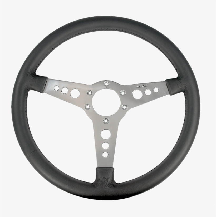 Jaguar Steering Wheel, Black Leather E-type Replica - Jaguar Steering Wheel Png, transparent png download