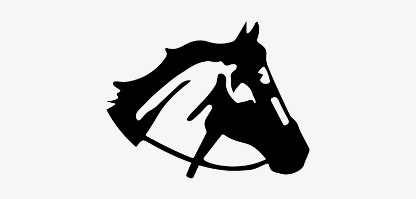Horse Head Right Side View Silhouette ⋆ Free Vectors - Silueta De Cabezas De Caballos, transparent png download