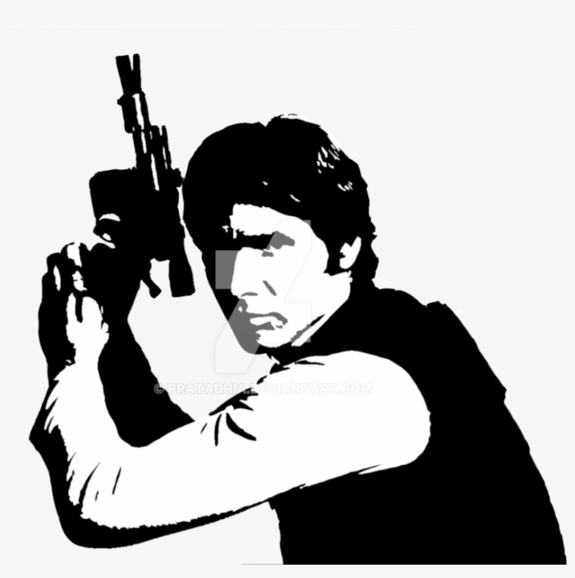 Png Freeuse Download Han Solo - Star Wars Silhouette Han Solo, transparent png download