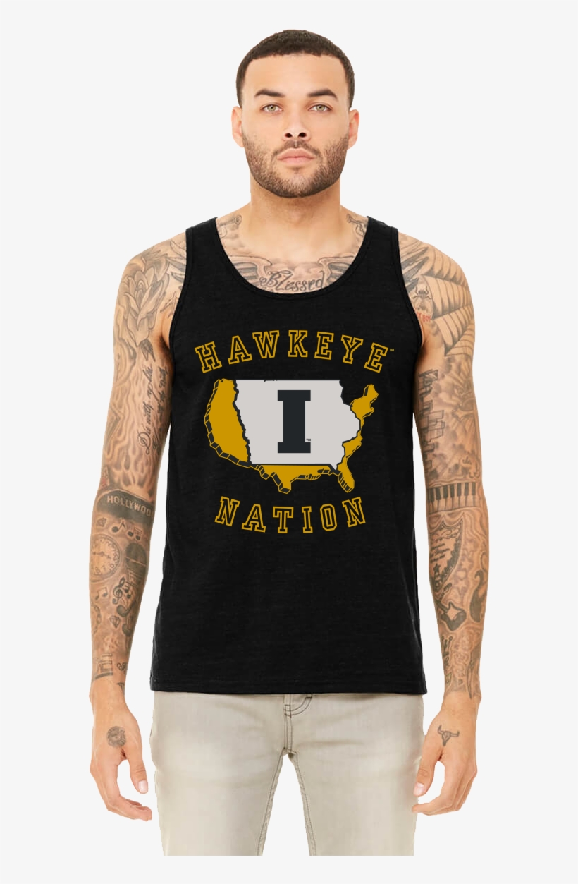 University Of Iowa Men's Hawkeye Nation Jersey Tank - Unisex Jersey Tank, transparent png download
