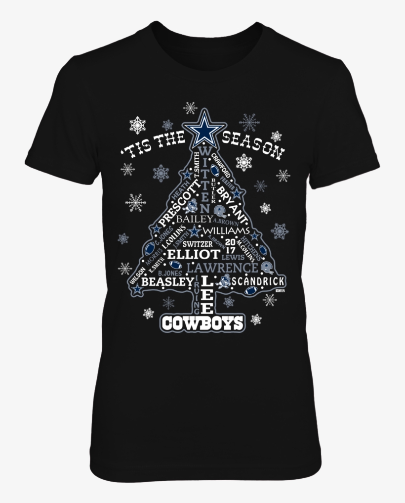 Cowboys 'tis The Season 2017 Christmas Front Picture - Arizona T Shirt, transparent png download