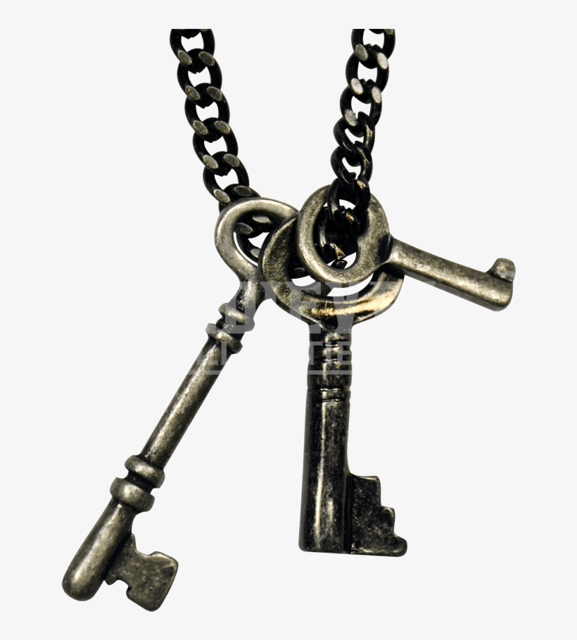 Victorian Trio Of Keys Necklace - Necklace, transparent png download
