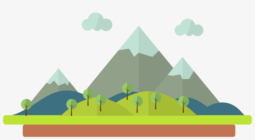 Cartoon Drawing Illustration - Mountain Cartoon Drawing, transparent png download