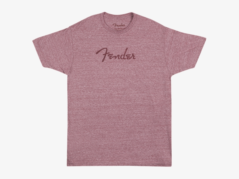 Fender® Distressed Logo Premium T-shirt, Wine - Fender Musical Instruments Corporation, transparent png download