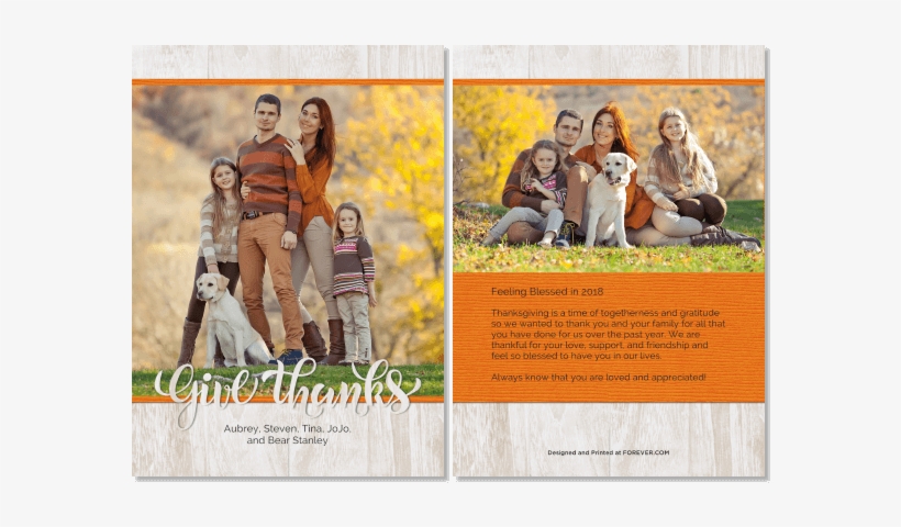 Give Thanks - Previous - Custom Green Peaceful Collage Photo Card, transparent png download