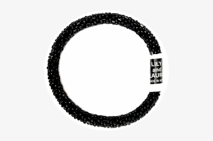 Black Cut And Round Bead - Bracelet, transparent png download