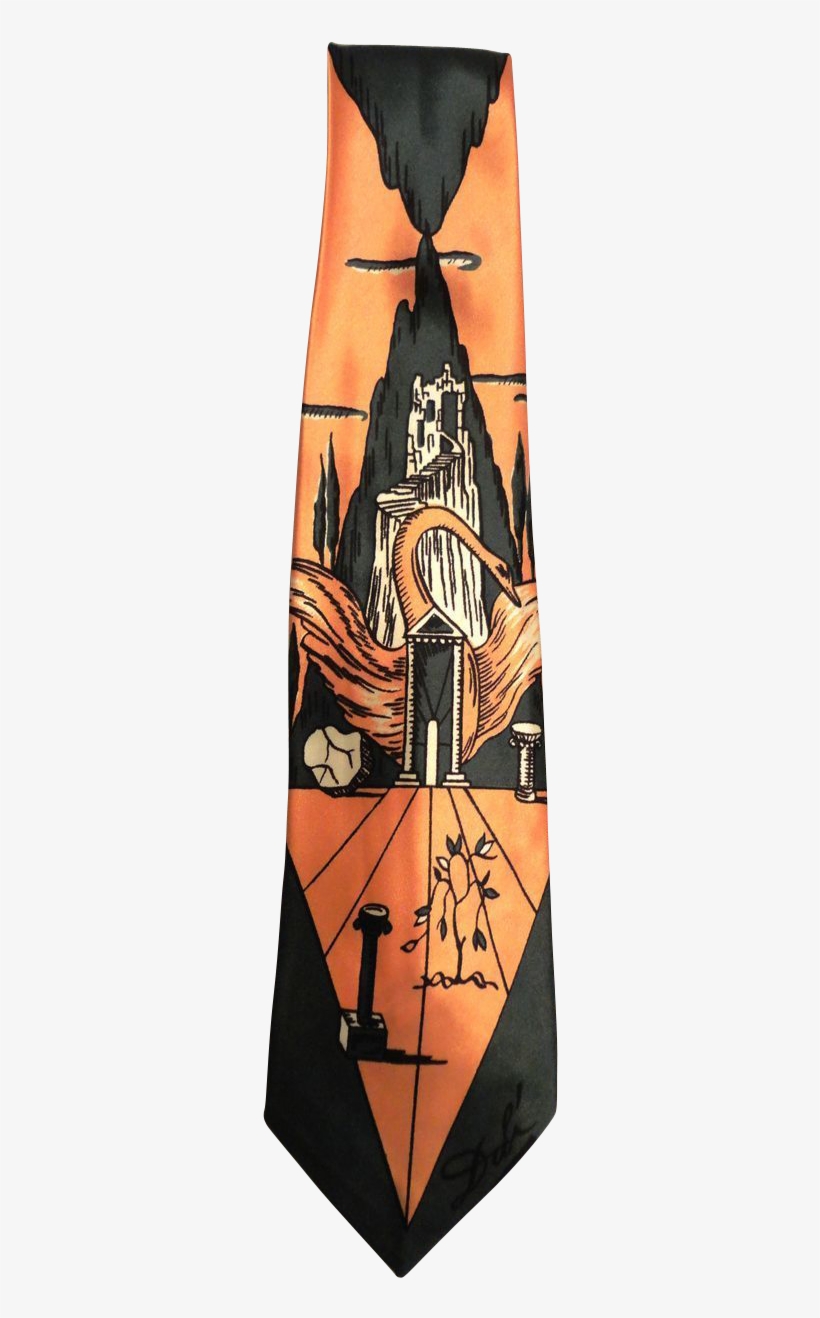 Salvador Dali Necktie, "the Swan's Palace\ - Salvador Dali Tie, transparent png download