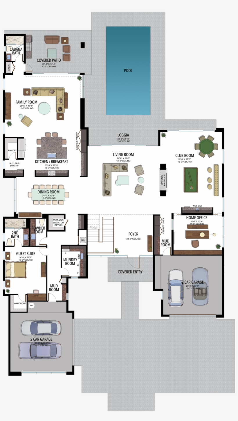 The Dali Floorplan At Boca Bridges - Boca Bridges, transparent png download
