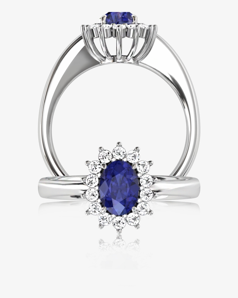 Tanzanite Classic Cluster Ring - Diamond, transparent png download