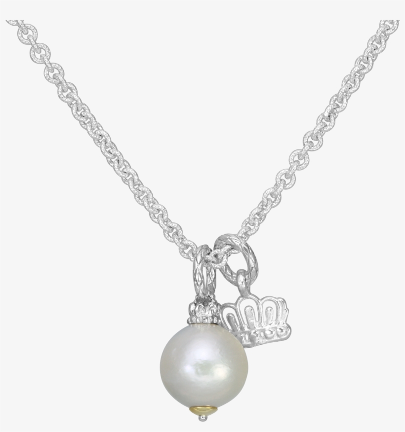 14ky/ss White Drop Pearl Necklace - Necklace, transparent png download