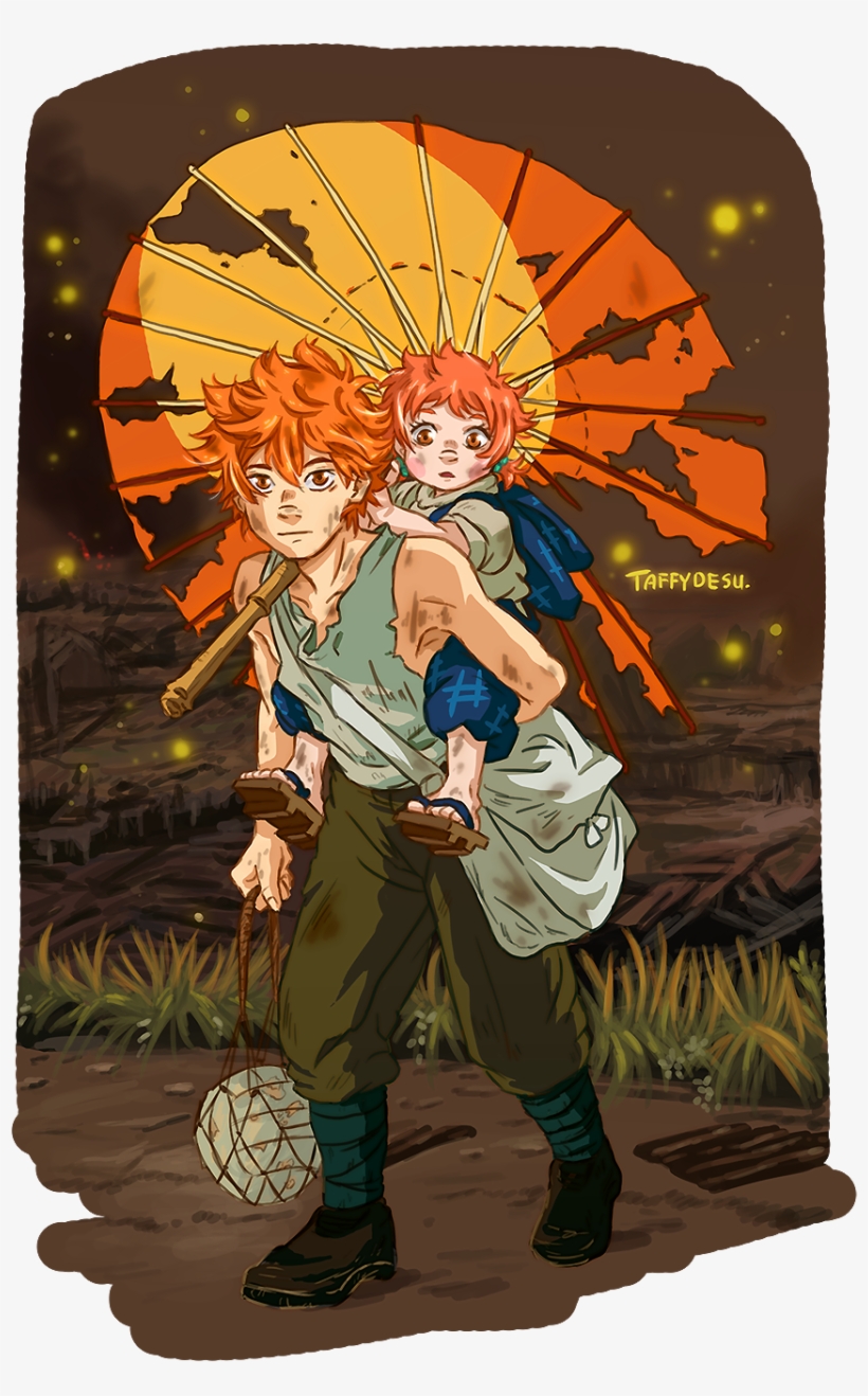 Hinata Siblings In Grave Of The Fireflies Au - Grave Of The Fireflies - Studio Ghibli Collection -, transparent png download