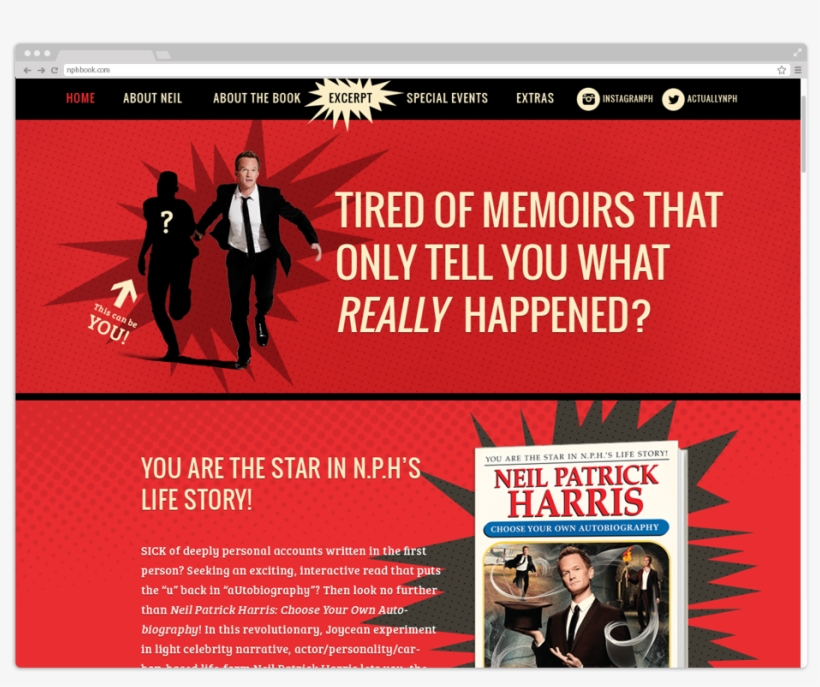 Website Design And Development For Neil Patrick Harris - Neil Patrick Harris: Target [book], transparent png download