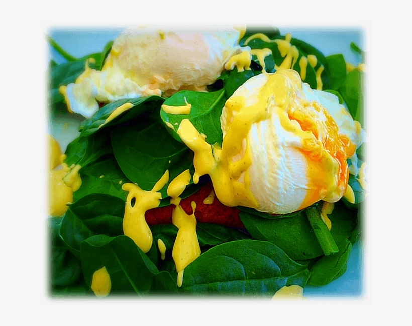 Eggs Benedict With Hollandaise Sauce And Spinach Save - Eggs Benedict, transparent png download