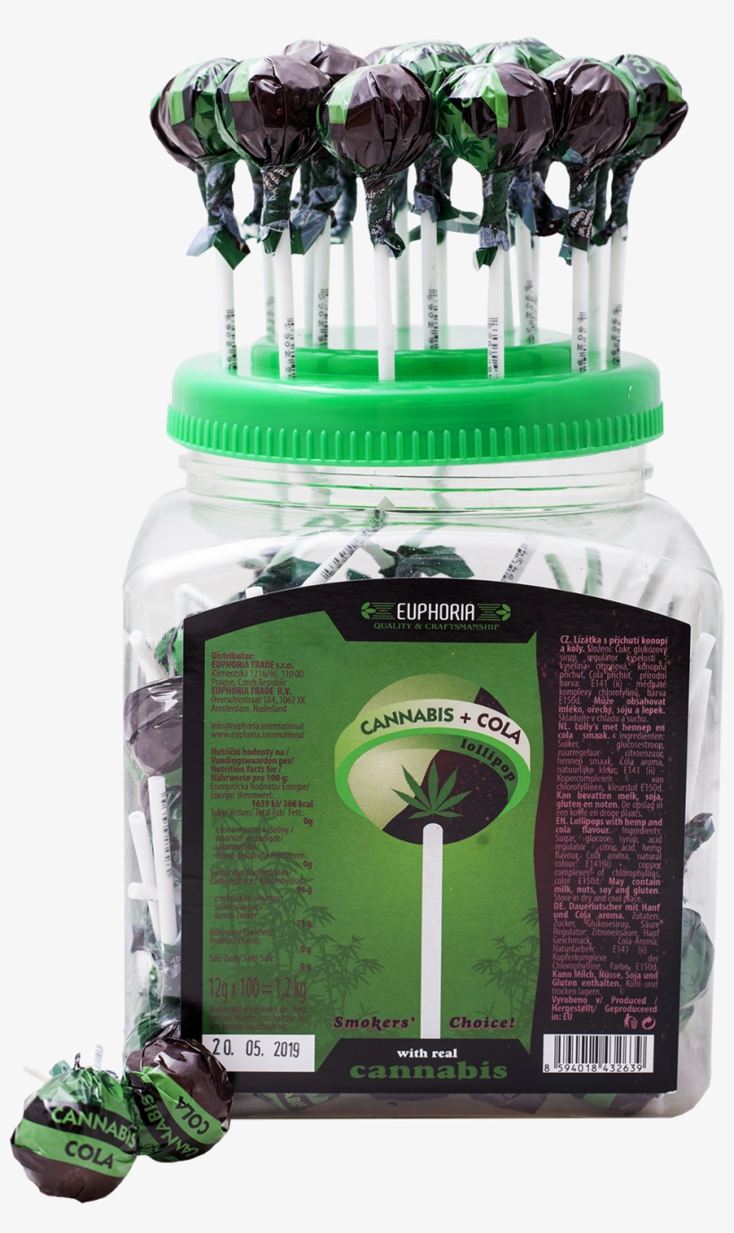 Cannabis Cola Lollipops Jar - Cannabis Cola Lollipop, transparent png download