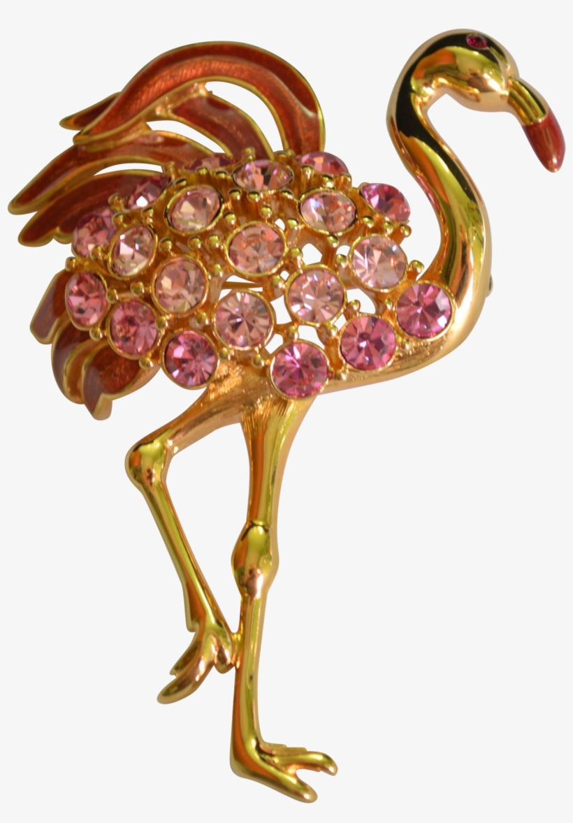Trifari Flamingo Pink Brooch - Swan, transparent png download