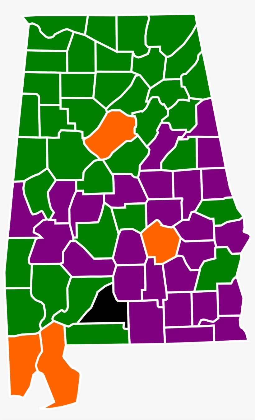 Alabama Results By County - 2018 Alabama Gubernatorial Election, transparent png download