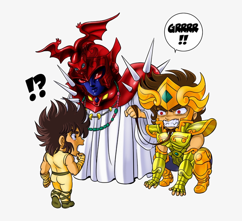 Gold Saint Leo Aiolia And Bronze Saint Pegasus Seiya - Saint Seiya Babys, transparent png download