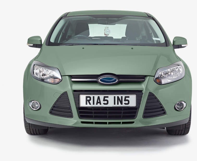 Mint Coloured Car With Rias Personalised Plate - Car Front Cut Out, transparent png download