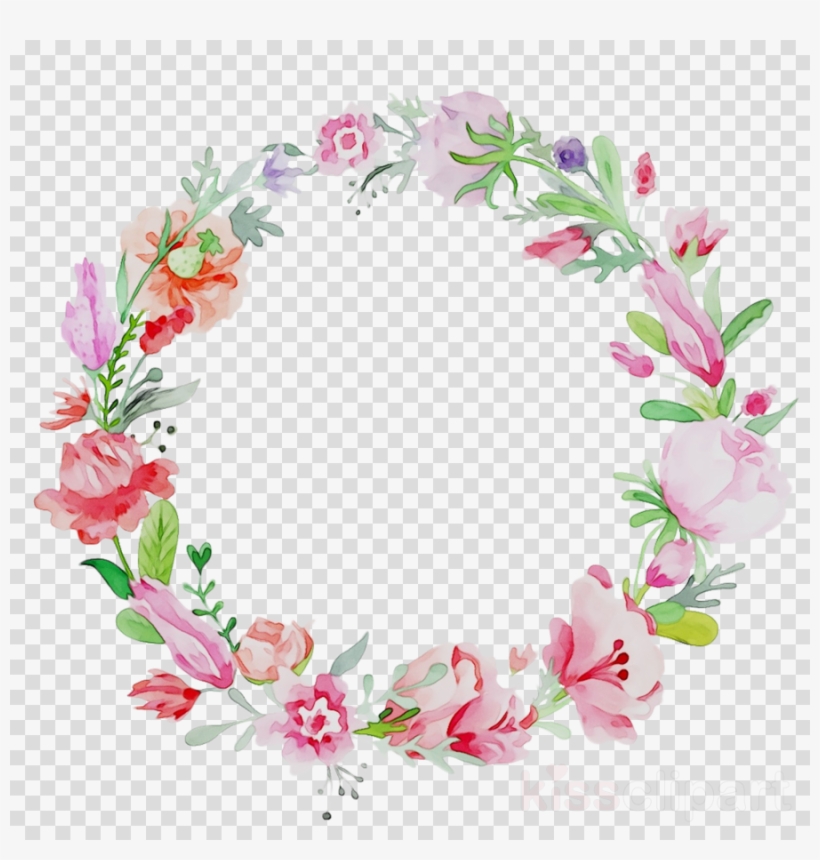 Wianek Polne Kwiaty Clipart Wreath Flower - Floral Design, transparent png download